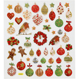 Sticker Sheet (29pcs) - Christmas Baubles & Decoration