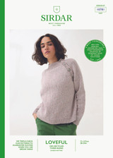 Buttoned Raglan Sweater in Sirdar Loveful 100% Recycled Tweed Blend DK (10781)