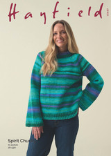 Circular Raglan Sweater in Hayfield Spirit Chunky (10857) - PDF Circular Raglan Sweater in Hayfield Spirit Chunky (10857) - PDF