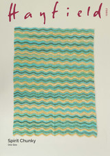 Wave Knit Blanket in Hayfield Spirit Chunky (10862) - CROCHET - PDF
