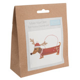 Christmas Felt Decoration Kit - Festive Dachshund