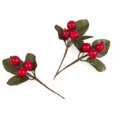 Craft Embellishment (3pcs) - Large Red Berry