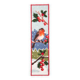 Christmas Counted Cross Stitch Kit: Bookmark - Robin