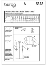 Elegant Shirt Dress Dress & Blouse in Burda Misses' (5678)