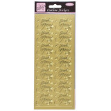 Outline Stickers - Elegant Thank You Gold