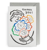 Picture of Greeting Card - Thank You Flowers Hug