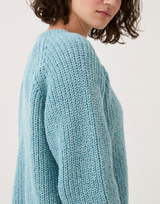 Round Neck Rib Cardigan in Sirdar Loveful 100% Recycled Tweed Blend DK (10780)