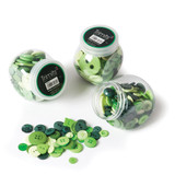 Button Jar (120pcs) - Assorted Green