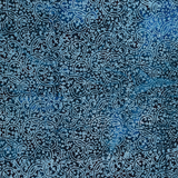 50's Cotton Batik: Sky Slate Swirls on Navy - Per ½ Metre