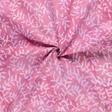 50's Cotton Batik: Pale Pink Vines on Blush - Per ½ Metre