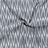 100% Cotton Woven in Grey Ikat - Per ½ Metre