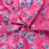 50's Cotton Batik: Butterflies on Pink Raspberry - Per ½ Metre