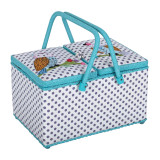 Large Twin Lid Sewing Box - Applique Owl