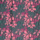 Cranberry Vine Floral Brocade on Dark Bottle - Per ½ Metre