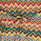 Heavyweight "Missoni" Zig-Zag Wool Mix in Muted Autumnal - Per ¼ Metre