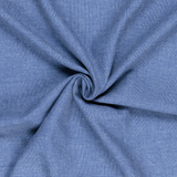 100% Italian Wool Check Suiting in Denim Blue - Per ¼ Metre