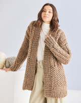 Cable & Moss Cardigan in Sirdar Adventure Super Chunky (10192)