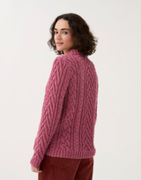 Classic Cable Cardigan in Sirdar Loveful 100% Recycled Tweed Blend DK (10777)
