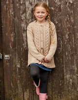 Girl's Coat in Hayfield Bonus Aran (2510)