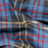 100% English Wool Tartan in Muted Blue, Yellow, Red & Black - Per ¼ Metre