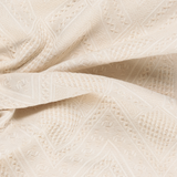 100% Cotton Damask in Embossed Geometric Chevron - Per ¼ Metre