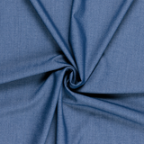 Polyviscose Light Stretch Denim in Mid Blue - Per ½ Metre