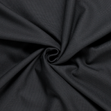 Cotton Canvas-Feel Polywool in Black - Per ½ Metre