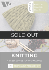KNITTING: A 2-Week Course for Intermediates (From 21st February)