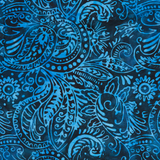 Batik: Navy Paisley - 100% Cotton