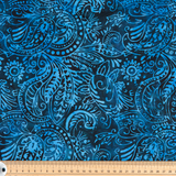 Batik: Navy Paisley - 100% Cotton