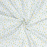 Counting Sheep: Daisies on White - 100% Cotton