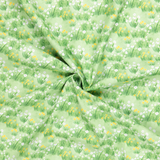 Counting Sheep: Daisies & Grass on Green - 100% Cotton