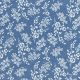 Printed Cotton Denim: Floral Calico - Per ½ Metre