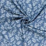 Printed Cotton Denim: Floral Calico - Per ½ Metre