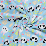 Anti-Pil Fleece: Pandas on Blue - Per ½ Metre