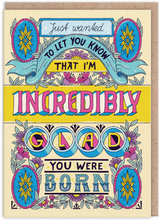 Greeting Card - Glad You Were Born