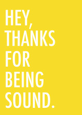 Cover image for Greeting Card - Thanks for being sound