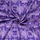 Elephant Festival: Mandala Purple - 100% Cotton