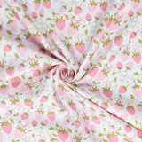 Sweet Blooms: Strawberry Garden White - 100% Cotton