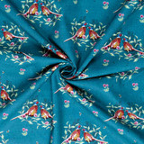 Woodland Wanderers: Resting Pheasants - 100% Cotton