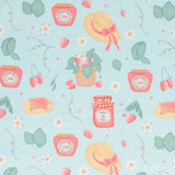Strawberry Picking: Jam Jars - 100% Cotton