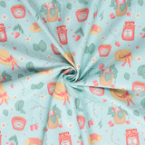 Strawberry Picking: Jam Jars - 100% Cotton