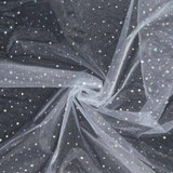 Holographic Sequin Organza in White - Per Metre