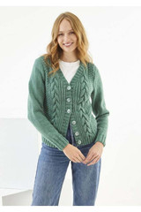 Waistcoat & Cardigan in King Cole Big Value Aran (6426)