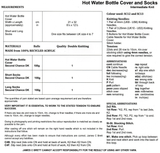 Hot Water Bottle Cover & Socks in James C Brett Second Chance DK (JB791)