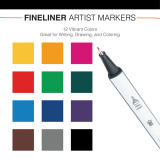 Royal & Langnickel Fineliner Watercolor Artist Markers (12pk)