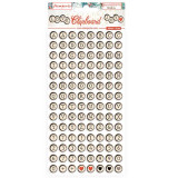 Alphanumeric Chipboard Embellishments (112pcs) - Romantic Christmas