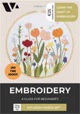EMBROIDERY: A Class for Beginner's (28th March)