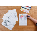 A4 Multi-Technique Pre Drawn Colouring Pad - Women