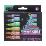 Icon Shimmer Markers Chisel Tip (6pk)